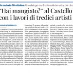 HAI MANGIATO?Mostra d’arte contemporanea